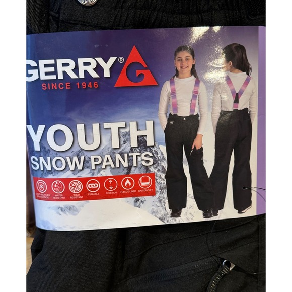 Gerry Other - NWT‎ Gerry Youth Snow Pants Black XS 5/6 Water Resistant Fleece Lined Ski Bibs